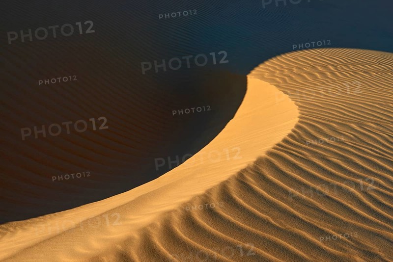 Sand dunes with soft shadows and glowing light accents in a desert landscape, Matruh, Great Sand Sea, Libyan Desert, Sahara, Egypt, North Africa, Africa