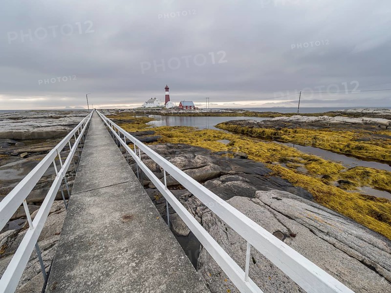 Tranoy lighthouse, located in Hamarøy municipality south of Narvik, Norway, Europe