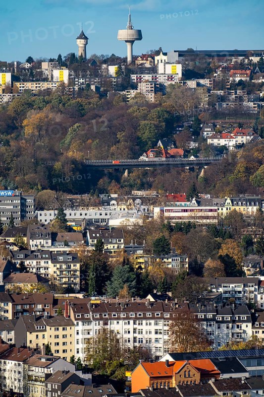 View over Wuppertal, to the north, Wuppertal Barmen, North Rhine-Westphalia, Germany, Europe
