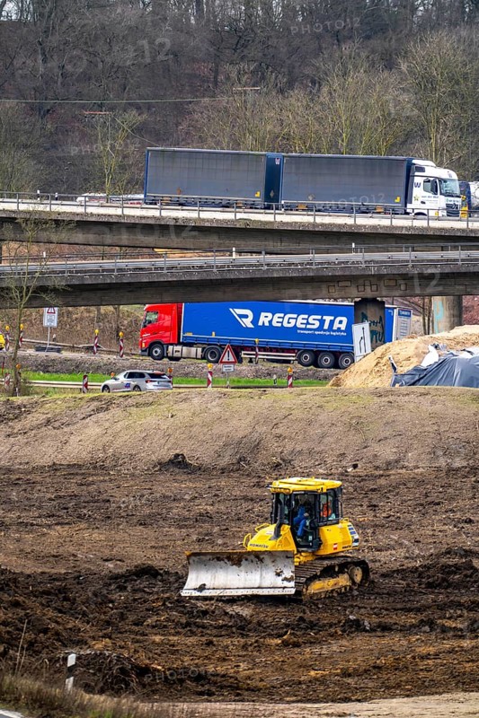 Duisburg-Kaiserberg motorway junction, complete reconstruction and new construction of the A3 and A40 junction, all bridges, ramps, carriageways are being renewed and partly widened, 8 years construction time, railway bridges running there are also being renewed, North Rhine-Westphalia, Germany, Europe
