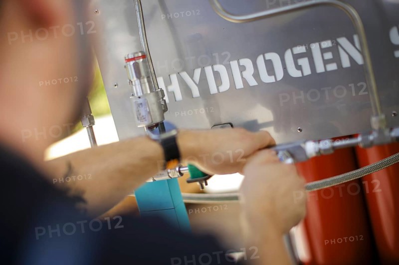 Pilot project for the production and application of green hydrogen (gH2) in the field of micromobility (cargo bikes) to save CO2. University of Rio de Janeiro. Rio de Janeiro, 22.07.2024. Photographed on behalf of the Federal Ministry for Economic Cooperation and Development
