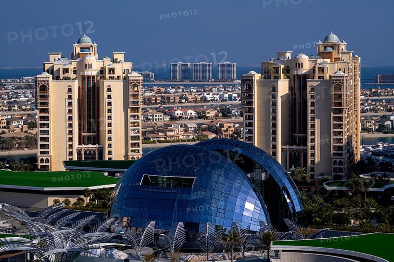 Monorail, Nakheel Mall Station, Traffic, Dubai, The Palm Jumeirah, United Arab Emirates, VAR, Asia
