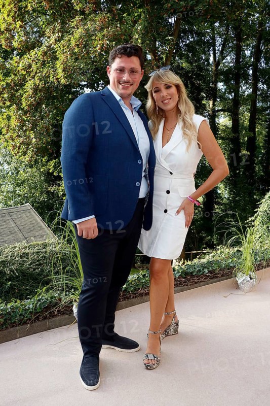 Riccardo Marinello and Annemarie Eilfeld at the event Landpartie with Julian F.M. Stöckel at the Strandhotel Vier Jahreszeiten in Buckow, Brandenburg, on 23/08/2024