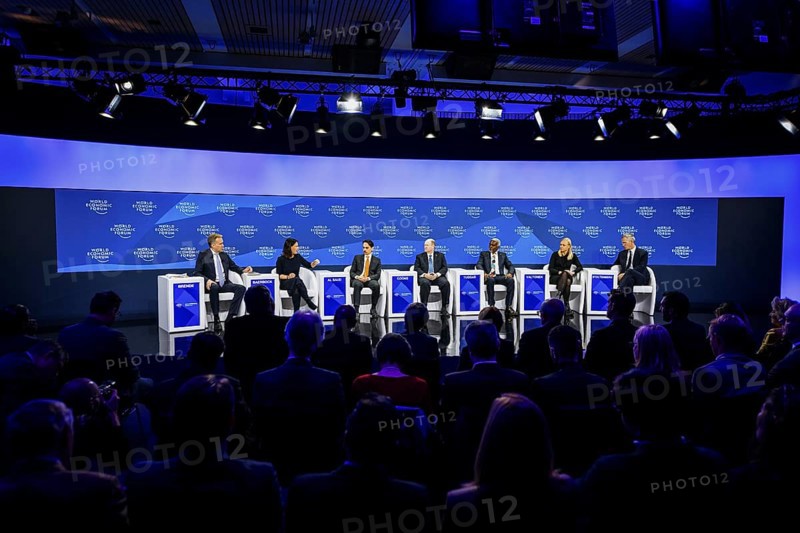 Annalena Bärbock (Alliance 90/The Greens), Federal Foreign Minister, photographed during a panel discussion on Securing an Insecure World at the World Economic Forum in Davos, 16 January 2024. Photographed on behalf of the Federal Foreign Office