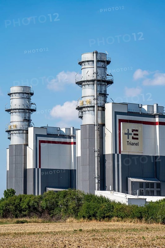 Trianel Hamm-Uentrop combined-cycle gas and steam power plant, two power plant units, each with an output of 425 megawatts, North Rhine-Westphalia, Germany, Europe