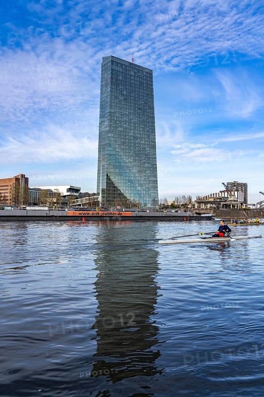 Building of the European Central Bank, ECB, on the Main in Frankfurt, Hesse, Germany, Europe