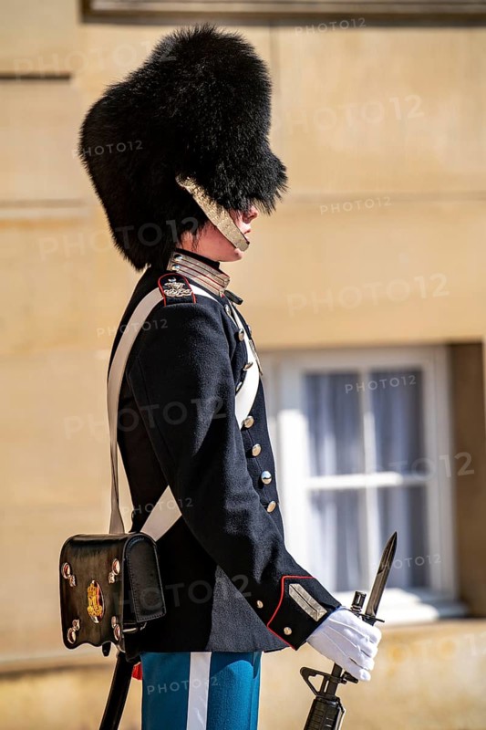 Amalienborg Palace, Royal Life Guards, Guard, Copenhagen, Denmark, Europe