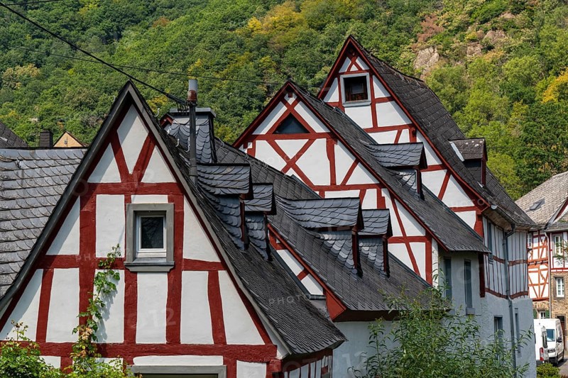 Monreal, idyllic half-timbered village in the Elz valley, in the district of Mayen-Koblenz, in Rhineland-Palatinate, Germany, Europe