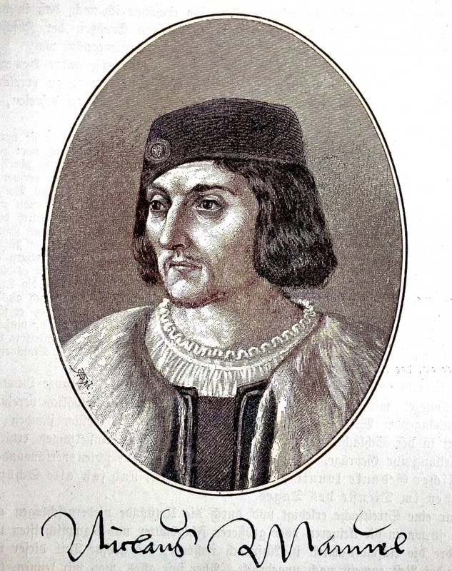 Niklaus Manuel, called Deutsch, 1484, 28 April 1530, was a poet, painter, graphic artist, woodcut master, reformer and Bernese statesman, digital reproduction of an original from the 19th century, original date unknown