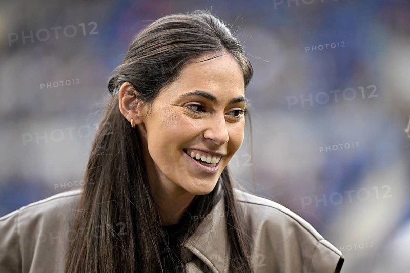 DAZN sports presenter Ann-Sophie Kimmel portrait, smiles, PreZero Arena, Sinsheim, Baden-Württemberg, Germany, Europe