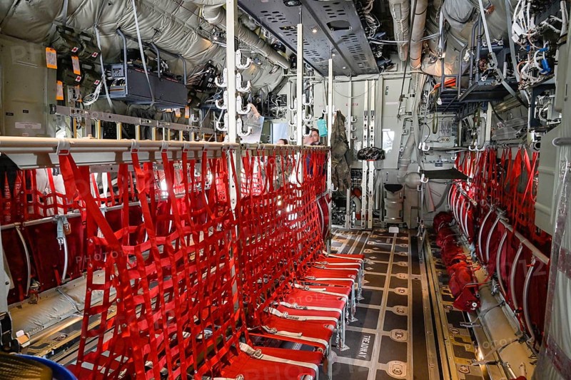 Interior view of Lockheed Martin KC-130J Super Hercules, German Air Force, ILA 2024, International Aerospace Exhibition Berlin, Schönefeld, Brandenburg, Germany, Europe