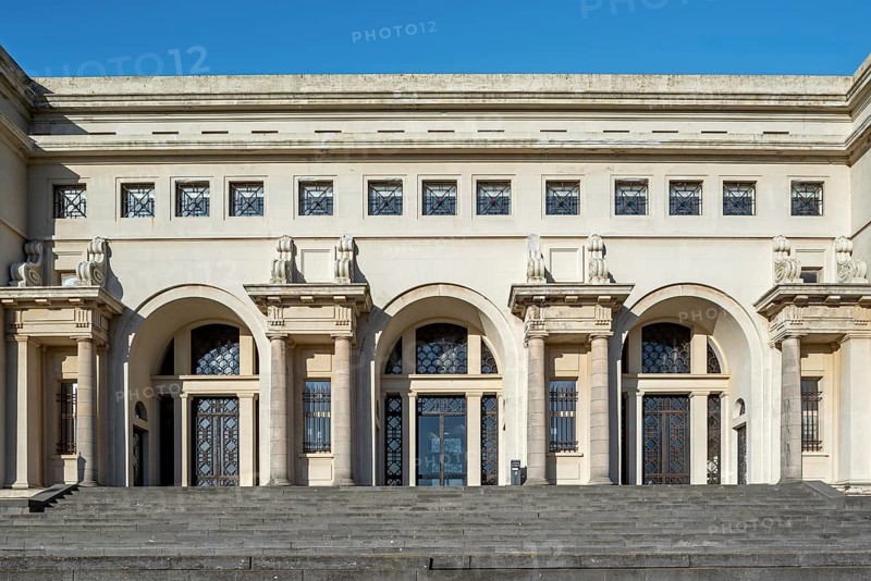Thermae Palace Hotel, former coastal thermal baths, spa in Art Deco style from 1933 at seaside resort Ostend, Oostende, West Flanders, Belgium, Europe