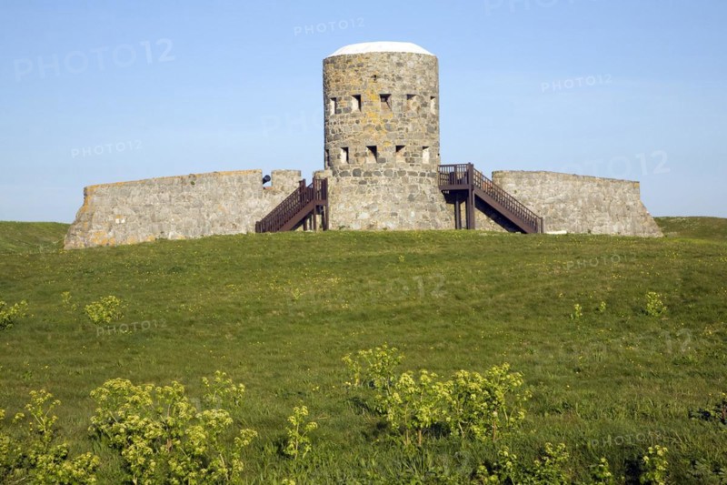 Eighteenth century loophole 'martello' Rousse tower, Sampson, Guernsey, Europe