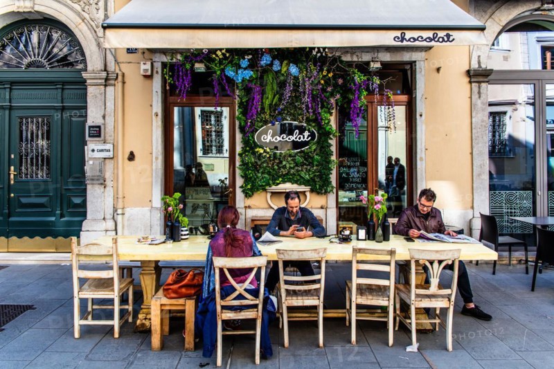 Mecca for chocolate lovers, Cavana district with its numerous bars and restaurants, Trieste, harbour city on the Adriatic, Friuli, Italy, Trieste, Friuli, Italy, Europe