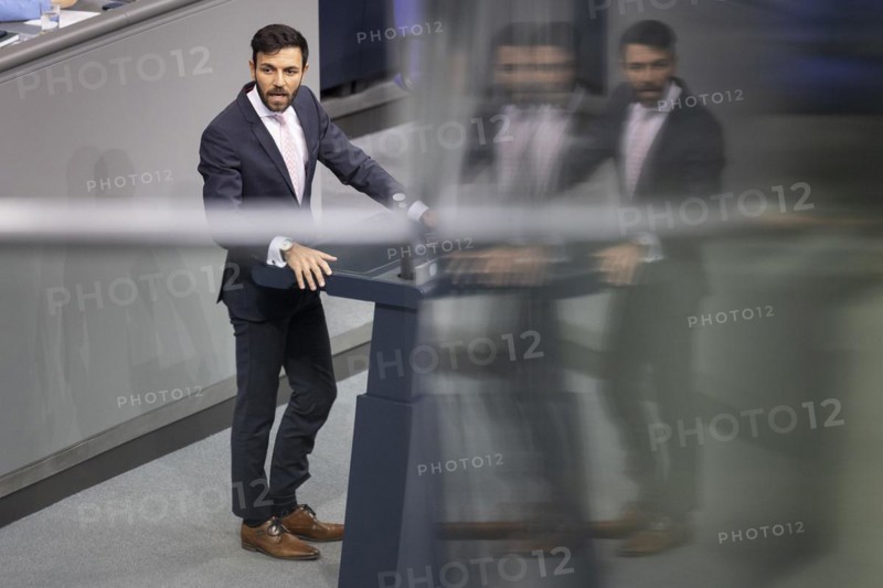 Takis Mehmet Ali, SPD, Member of the Bundestag, gives a speech in the plenary session of the German Bundestag in Berlin, 14 March 2024