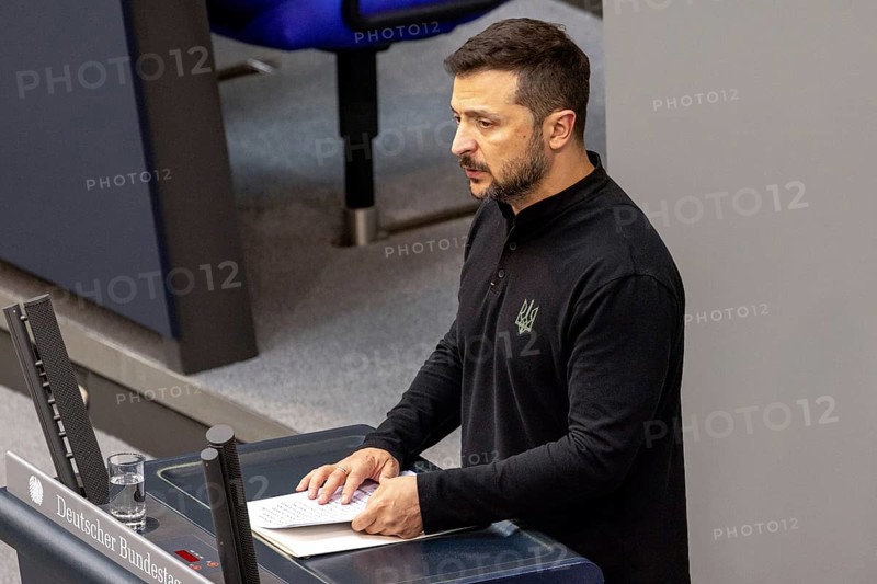 Volodymyr Zelensky (President of Ukraine) delivers a speech at a special session of the German Bundestag, Berlin, 11 June 2024