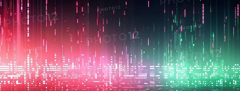 Abstract animation of binary code cascading down like digital rain, representing data insights, pastel hues, AI generated
