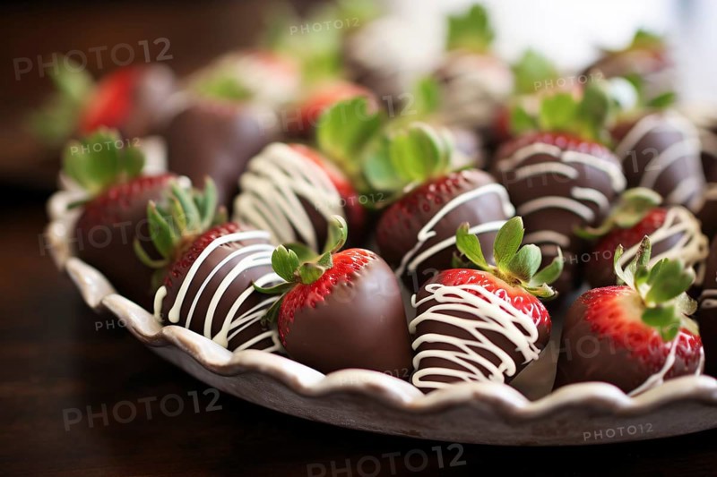 Chocolate covered strawberries. KI generiert, generiert AI generated