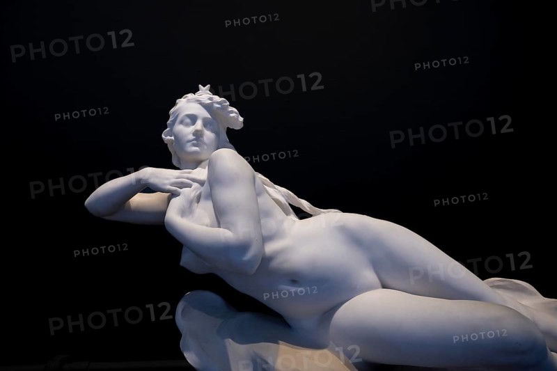 Marble sculpture, reclining woman, Ny Carlsberg Glyptotek or New Carlsberg Glyptothek, Art Museum of Sculpture and Painting, Copenhagen, Denmark, Europe