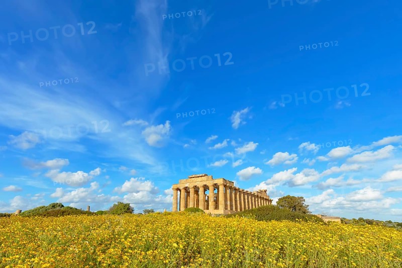 Temple of Hera or Temple E, Selinunte Archaeological Park, Selinunte, Trapani district, Sicily, Italy, Europe
