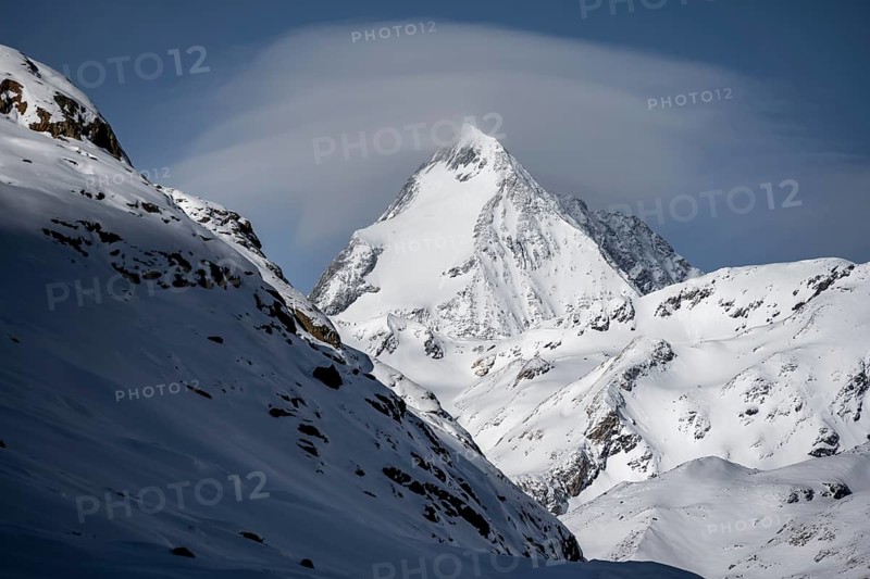 Königsspitze, summit, snow-covered mountain landscape, Ortler Alps, Vinschgau Valley, Italy, Europe