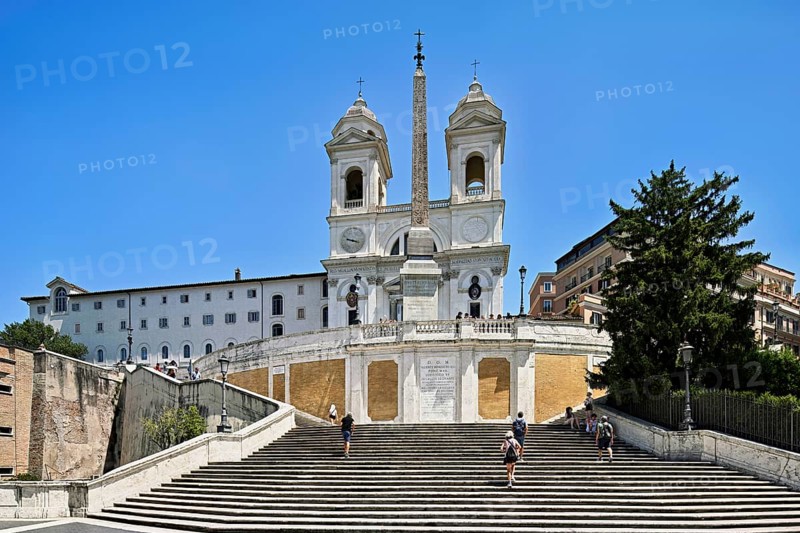 Spanish Steps with the church Trinita dei Monti, Rome, Lazio, Central Italy, Italy, Europe