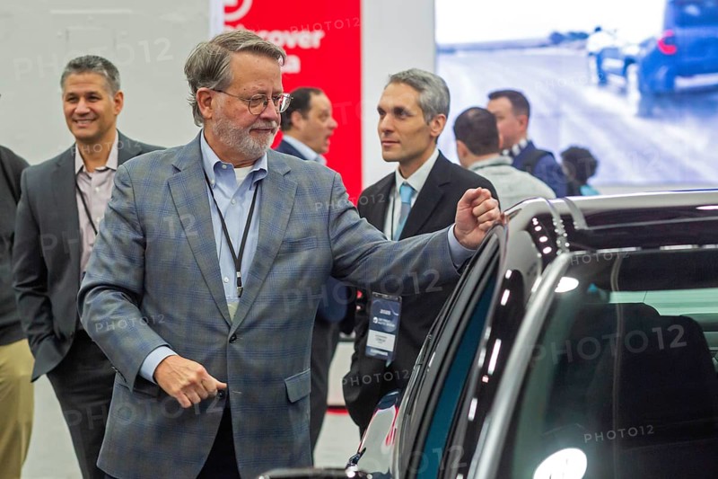 Detroit, Michigan USA - 10 January 2025 - Senator Gary Peters (D-Michigan) toured the 2025 Detroit Auto Show