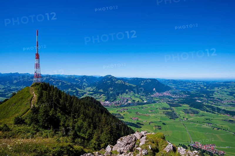 Bavarian Broadcasting Tower, Grünten, 1738m, Illertal, Allgäu Alps, Oberallgäu, Allgäu, Bavaria, Germany, Europe