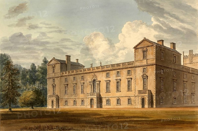 South-east view of Wilton House, at Wilton near Salisbury in Wiltshire, England, digitally restored reproduction of a 19th-century original by John Buckler, Record date not stated, South East View of Wilton House, at Wilton near Salisbury in Wiltshire, digitally restored reproduction of a 19th-century original, Record date not stated