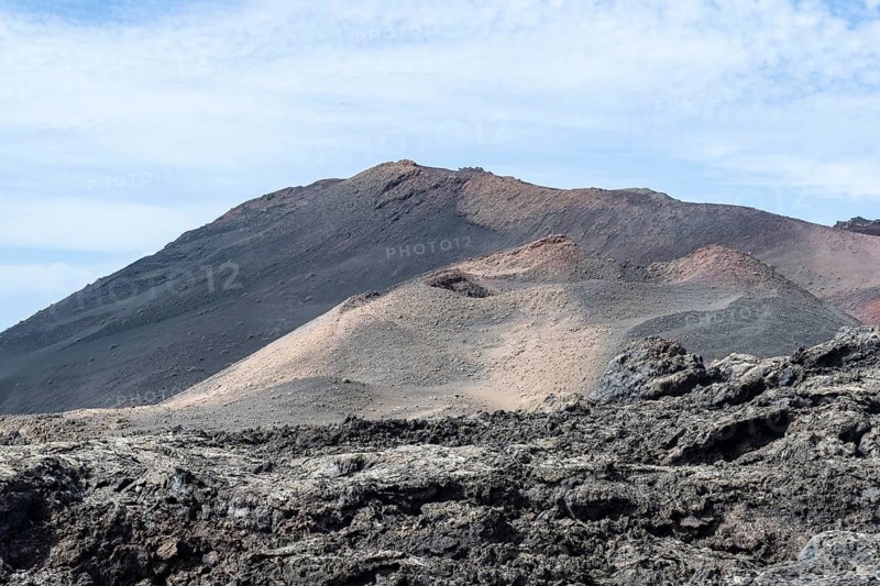 Volcanic landscape, Timanfaya National Park, Lanzarote, Canary Islands, Spain, Europe