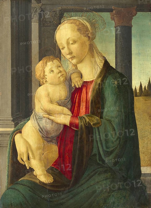 Madonna and Child (c. 1470), Madonna and Child, Painting by Sandro Botticelli (1 March 1445, 1510), one of the most important Italian painters and draughtsmen of the early Renaissance, Historic, digitally restored reproduction from an original, Record date not stated