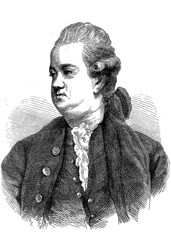 Edward Gibbon, 8 May 1737, 16 January 1794, a British historian in the Age of Enlightenment, Historical, digital reproduction of an original from the 19th century