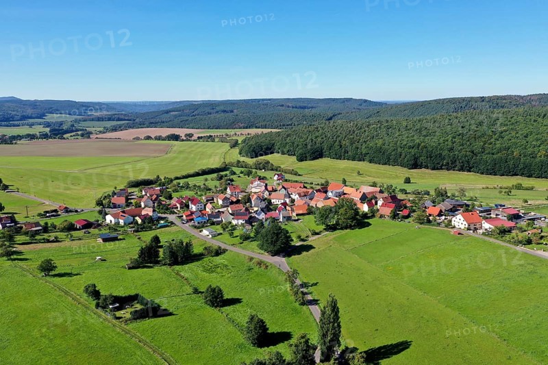 Bernshausen near Urnshausen, Dermbach, Thuringian Rhön, Wartburgkreis, Thuringia, Germany, Europe
