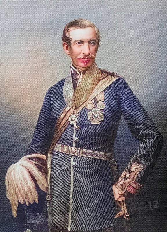 Sir Archdale Wilson, 1803-1874, British general. Painted by DJ Pound after a photograph by Mayall. From the book The Drawing-Room Portrait Gallery of Eminent Personages, published in London 1859, digitally restored reproduction from a 19th century original, record date not stated