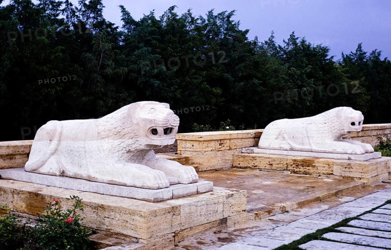 Sculpture Street of Lions in the Anitkabir Memorial, Mausoleum of Mustafa Kemal Atatürk, Turkey 1973