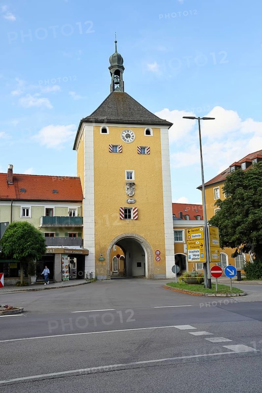 Laufen an der Salzach, upper town gate, Rupertiwinkel, Upper Bavaria, Bavaria, Germany, Europe