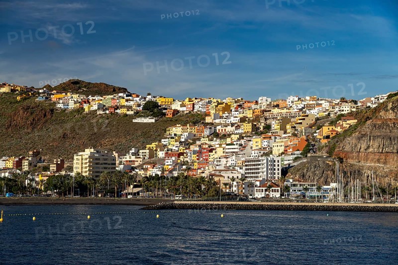 City view of the capital San Sebastián de La Gomera, La Gomera, Canary Islands, Spain, Europe
