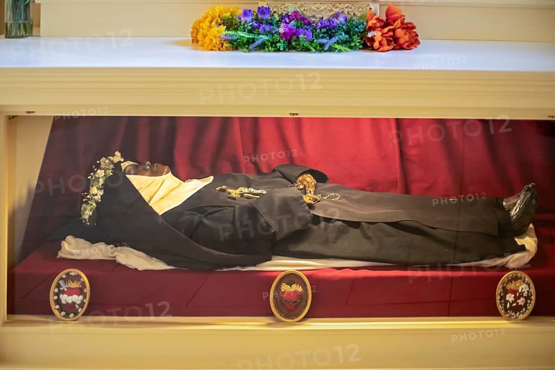 Gower, Missouri - The late Sister Wilhelmina Lancaster's body on display at the Abbey of Our Lady of Ephesus. The nuns at the Abbey, which Sister Wilhelmina founded, feel that she may be an 'incorruptible.' Catholics use the term to mean someone whose body does not decay after death.