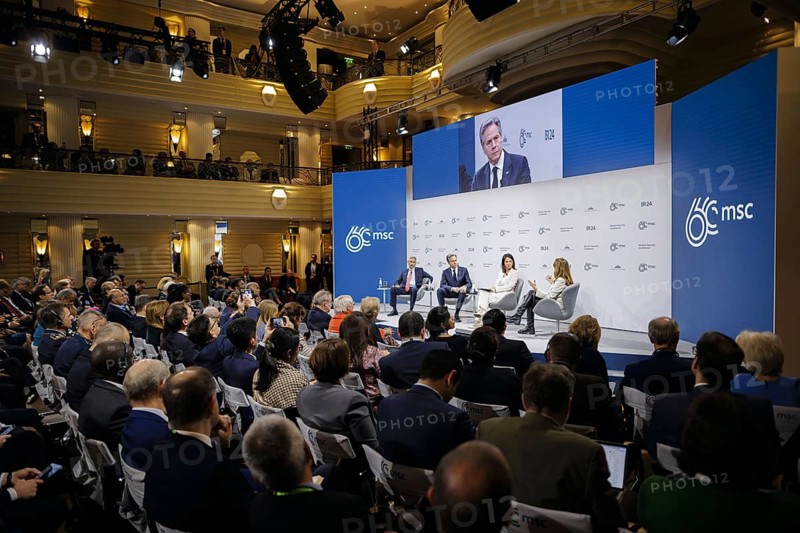 60th Munich Security Conference. Panel discussion on 'Äô Growing the Pie: Seizing Shard Opportunities'Äô with Annalena Bärbock (Bündnis 90/Die Grünen), Federal Foreign Minister, Antony Blinken, Secretary of State of the United States of America, and Subrahmanyam Jaishankar, Foreign Minister of India. Munich, 17.02.2024. Photographed on behalf of the Federal Foreign Office