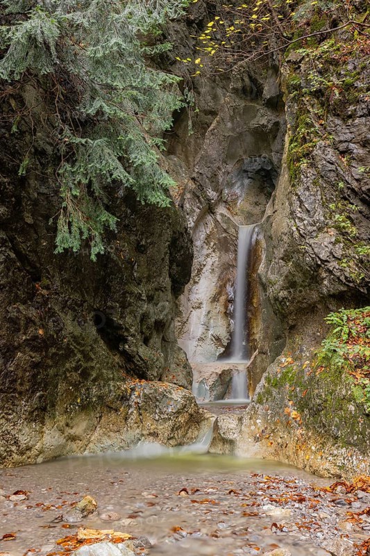 Heckenbach waterfall, The dripping eye of nature, Kochel am See, Bavaria, Germany, Europe