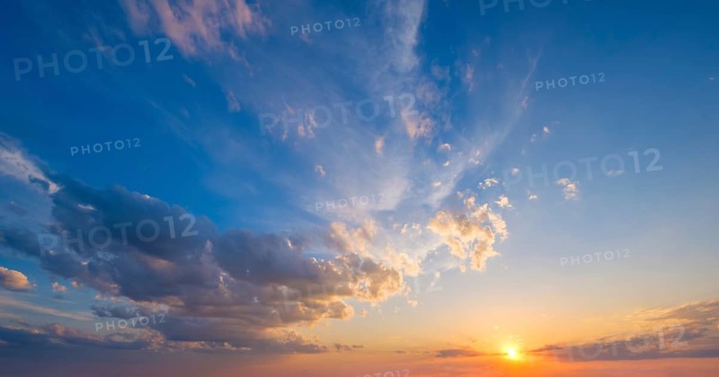Beautiful dramatic scenic sunset sky background