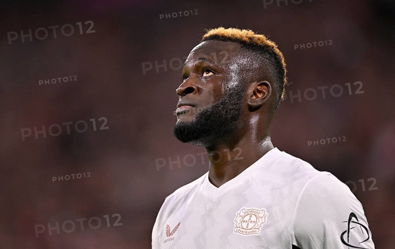 Victor Boniface Bayer 04 Leverkusen (22) portrait, looking up, Allianz Arena, Munich, Bavaria, Germany, Europe