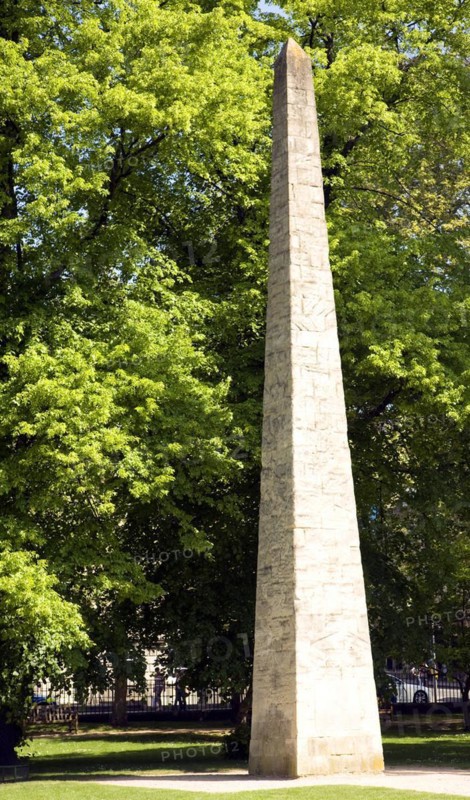 The obelisk in the centre of Queen Square, Bath, Somerset, England, UKerected by Beau Nash in 1738