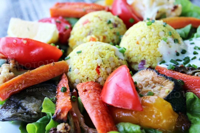 Kuskus (couscous), vegan African dish