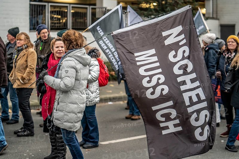 Demo by the group North Rhine-Westphalia Erwacht, a mixture of anti-vaccination activists, lateral thinkers, right-wing radicals, conspiracy theorists, nationalists, Essen, North Rhine-Westphalia, Germany, Europe