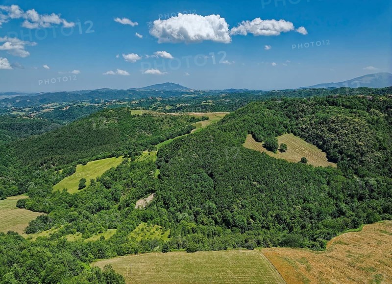 Mountain landscape near Ripavecchia in the Marche Apennines. Arquata del Tronto, Ascoli Piceno, Marche, Italy, Southern Europe, Europe
