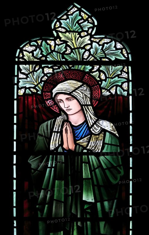 Church of Saint Mary Magdalene stained glass window, Thornham Magna, Suffolk, England, UK design by Edward Burne-Jones, Morris and Co