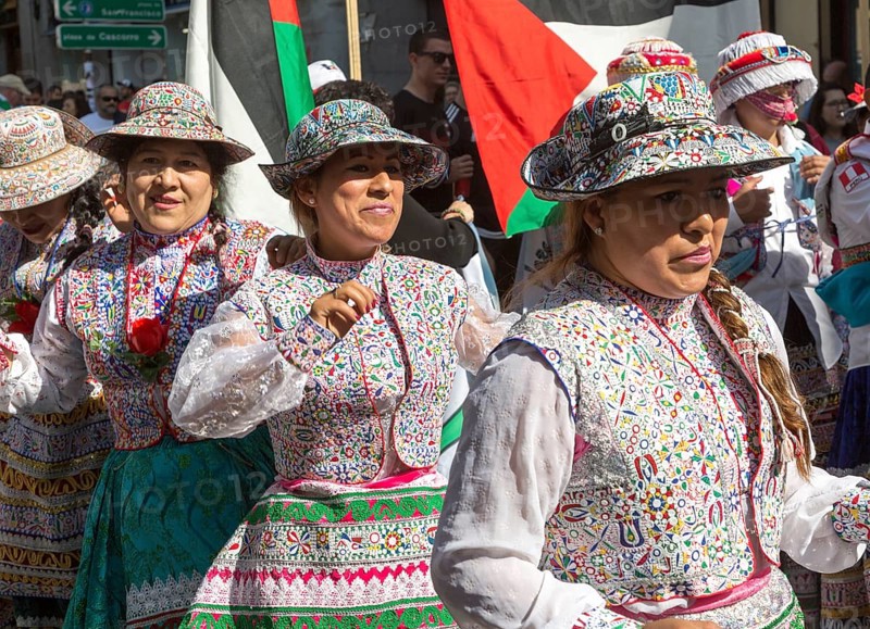 Political rally march on Columbus Day, Fiesta Nacional de España, October 12 2017, Madrid, Spain, Europe