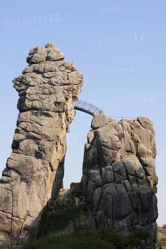 Externsteine, Teutoburg Forest, Horn-Bad Meinberg, North Rhine-Westphalia, Germany, Europe
