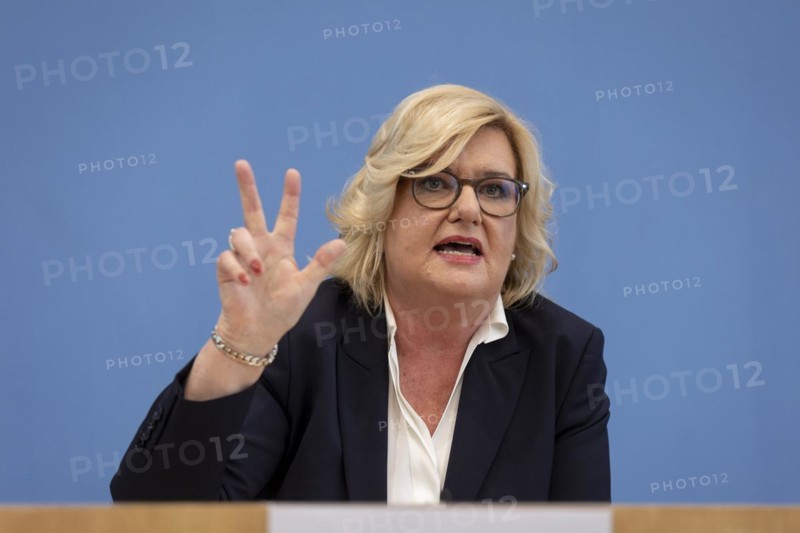 Eva Högl, Parliamentary Commissioner for the Armed Forces, recorded during the presentation of the 2023 Annual Report at the Federal Press Conference in Berlin, 12 March 2024